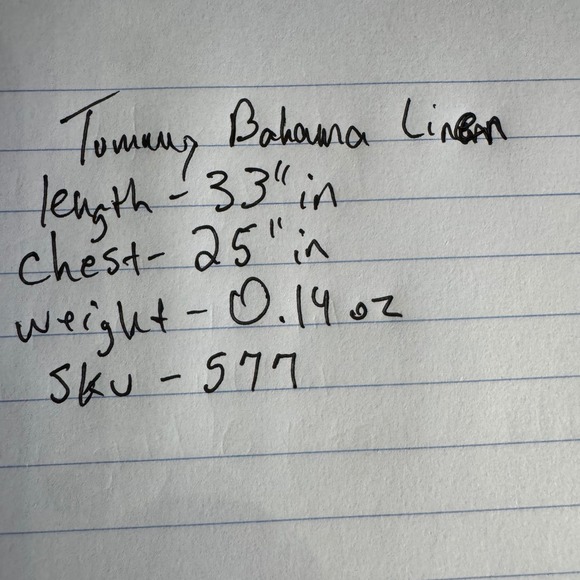 Tommy Bahama Men's XXL Linen Blend Button Down Blue Striped Long Sleeve Shirt - Picture 7 of 7